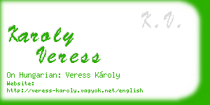 karoly veress business card